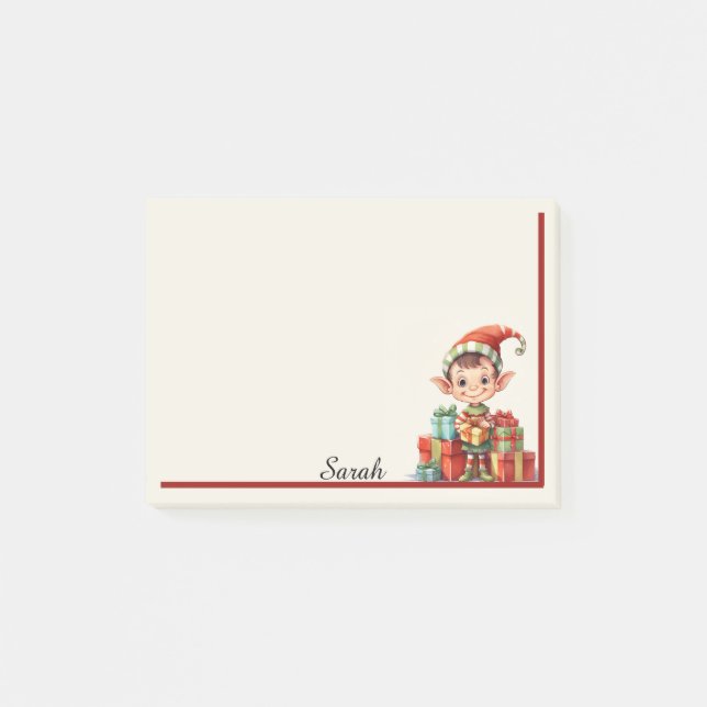 Post-it® Christmas Elf Ajouter Destinataires Nom Office Cad (Devant)