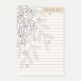 Post-it® Christmas notes abstract mistletoe drawing