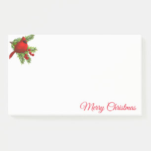 Post-it® Christmas Post it Notes Notepad-Cardinal Rouge