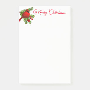 Post-it® Christmas Post it Notes Notepad-Cardinal Rouge