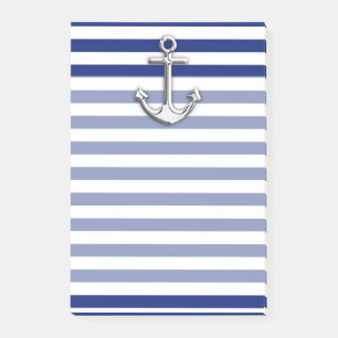 Post-it® Chrome Anchor on Navy Stripes