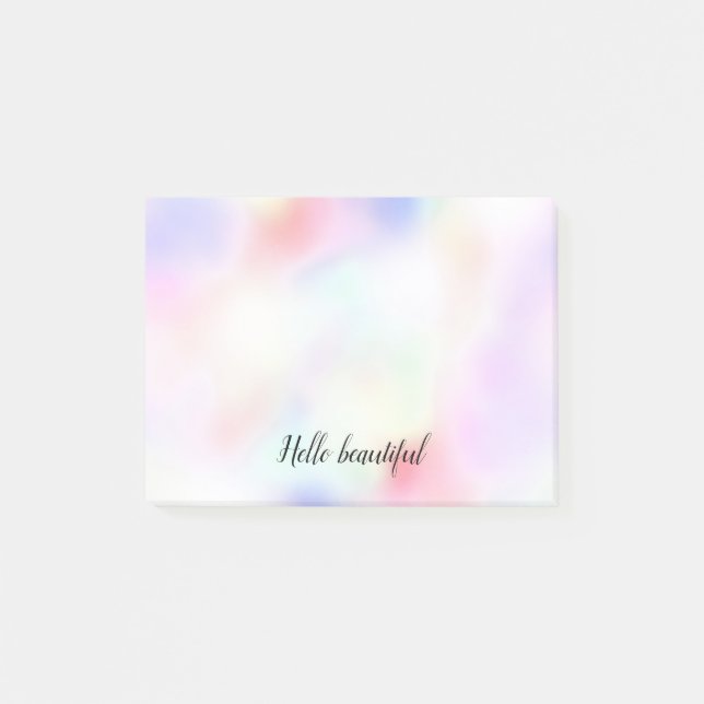 Post-it® Ciel arc-en-ciel rose unicorne violet (Devant)