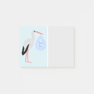 Post-it® Cigogne Bébé Garçon Bleu Mignon