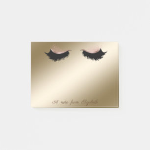 Post-it® Cils Postiches Élégants et Chic, Féminins, Or