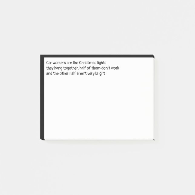 Post-it® Citation amusante pour le milieu de travail (Devant)