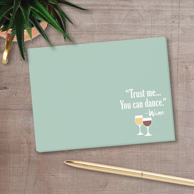 Post-it® Citation de vin amusant - Faites-moi confiance vou (Funny wine themed post it notes with low quantity. Add your personal touch.)