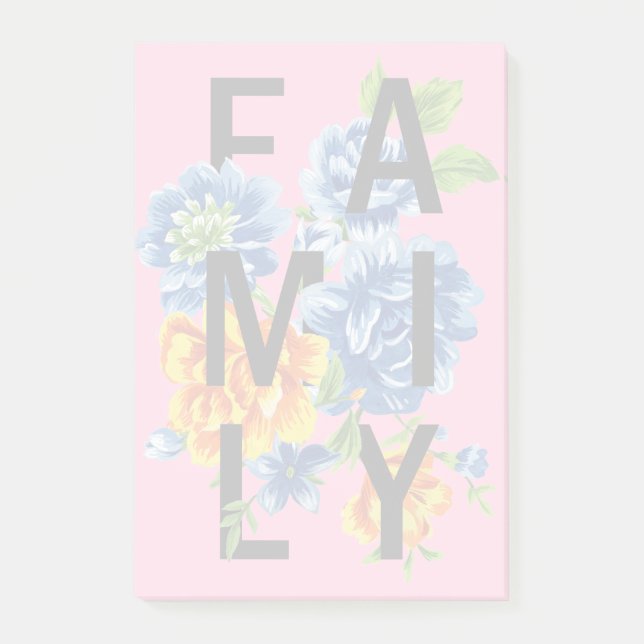 Post-it® Citation Floral Family (Devant)