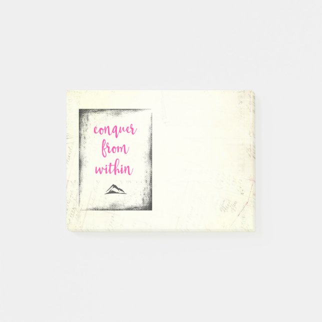 Post-it® Citation Inspiration Conquer de la typographie (Devant)