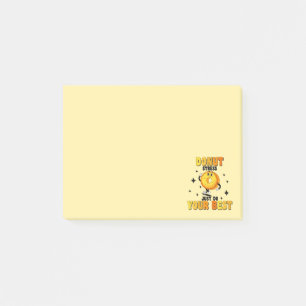 Post-it® Citation motivante drôle de beignet rétro