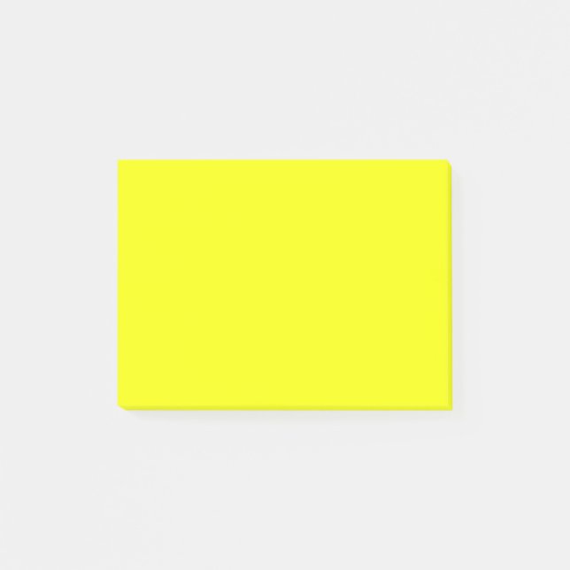 Post-it® Citron Jaune Arrière - plan Couleur Personnaliser  (Devant)