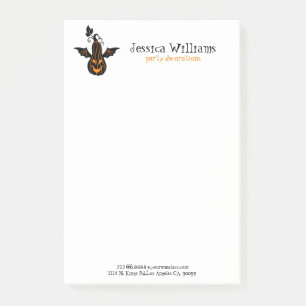 Post-it® Citrouille Halloween mignon Avec Bat Wings