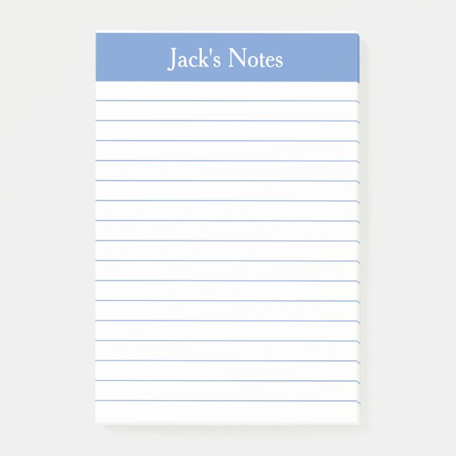 Post-it® Classic Bleu Clair Personnalisé (Devant)