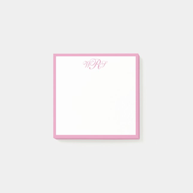 Post-it® Classic Pink Monogram (Devant)