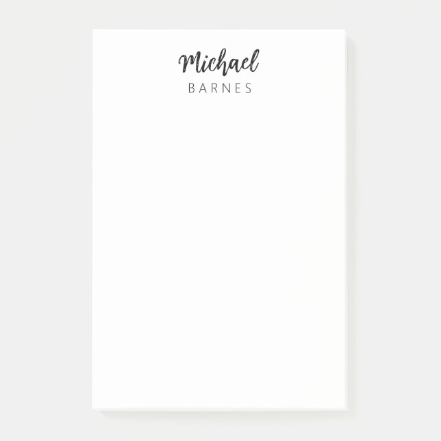Post-it® Classical White Minimalist Plain Elegant (Devant)