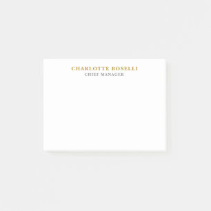 Post-it® Classique Minimaliste Professionnel Couleur Or