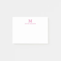 Classique Moderne Fille Magenta Rose Monogramme In