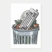 Clavier sur poubelle