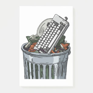 Post-it® Clavier sur poubelle