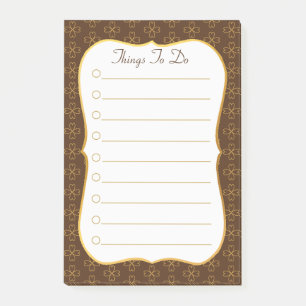 Post-it® Clovers sur Brown & blanc & choses à faire