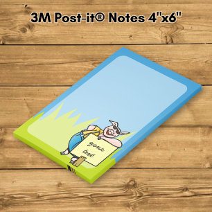 Post-it® Cochon avec panneau