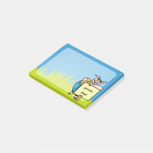 Post-it® Cochon avec signe