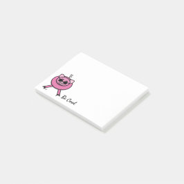Post-it® Cochon Rose cool Dans Les Lunettes De Soleil