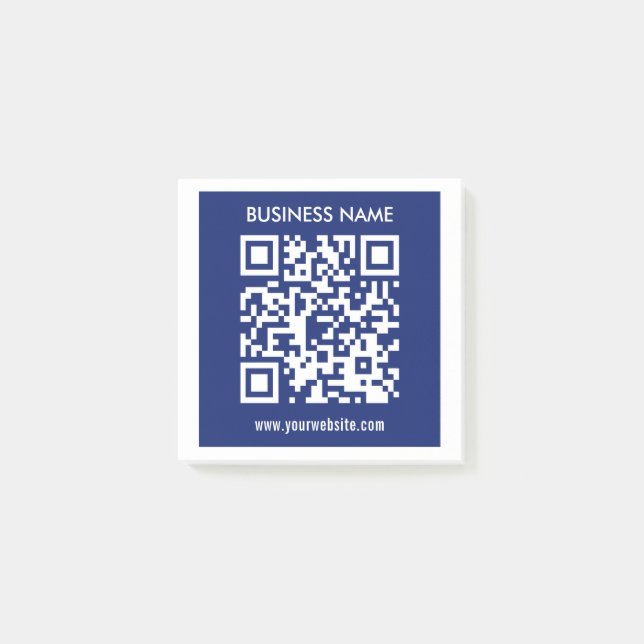 Post-it® Code QR modifiable (généré instantanément) | bleu  (Devant)