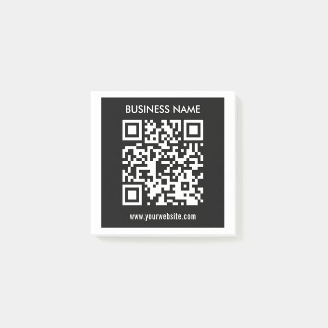 Post-it® Code QR modifiable (généré instantanément) | Noir (Devant)