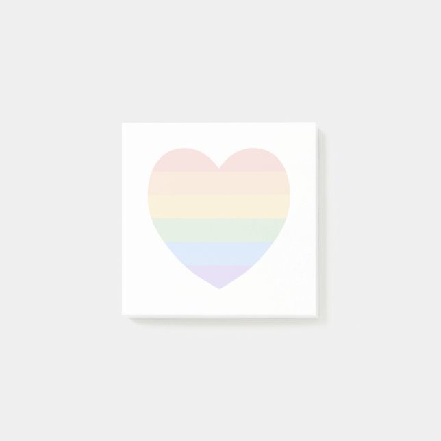 Post-it® Coeur arc-en-ciel (Devant)