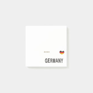 Post-it® Coeur de maillot du fan de football allemand