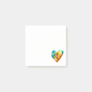 Post-it® Cœur graffiti aquarelle street art
