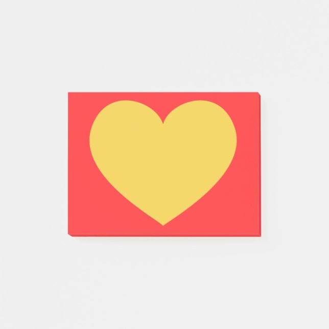 Post-it® Coeur jaune (Devant)