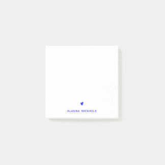 Post-it® Cœur Néo Personnalisé Bleu Électrique Tendance