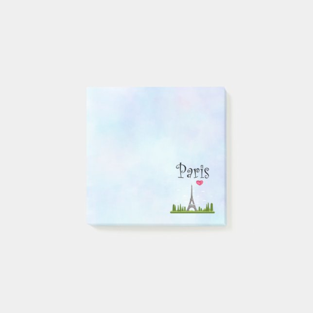 Post-it® Coeur Paris avec la Tour Eiffel (Devant)