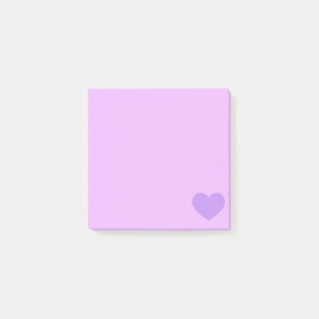 Post-it® Coeur pourpre d'Emoji (Devant)