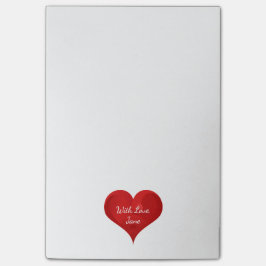 Post-it® Coeur rouge mignon avec le nom de Valentine de