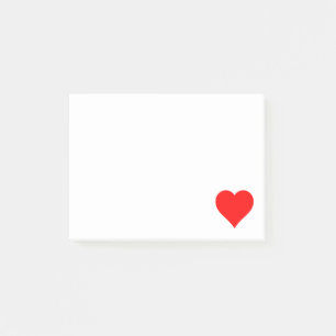 Post-it® Coeur rouge simple