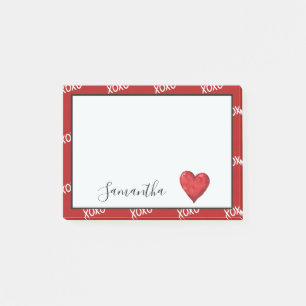 Post-it® Coeur rouge XOXO