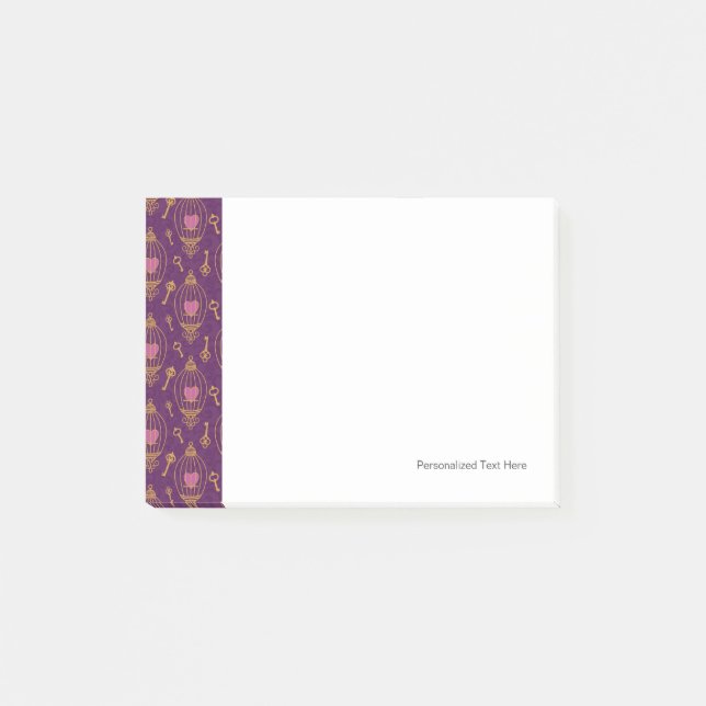 Post-it® Coeurs-clés-motif (Devant)