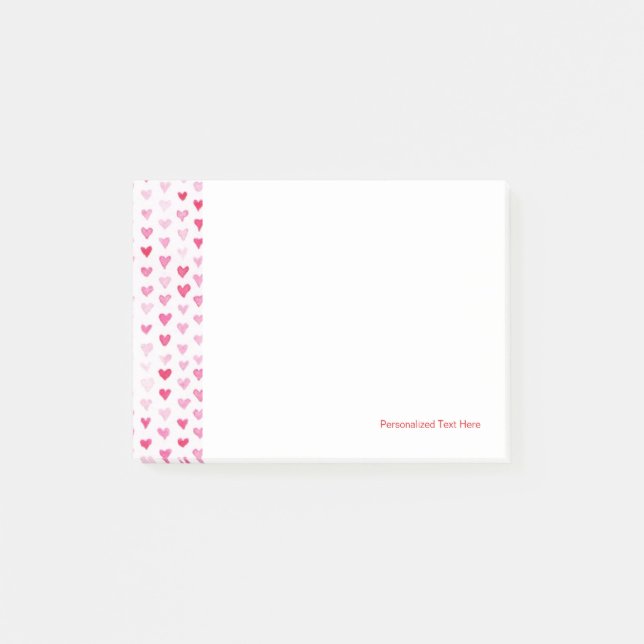 Post-it® Coeurs d'aquarelle (Devant)