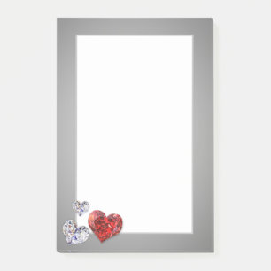 Post-it® Coeurs de diamants précieux et élégants