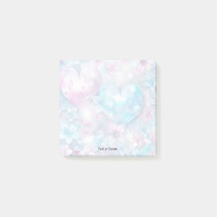 Post-it® Coeurs et fleurs d'Aqua rose Publier des notes
