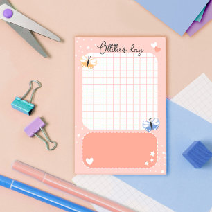 Post-it® Cœurs Étoiles Papillons Mignons Pêche Ajouter un n
