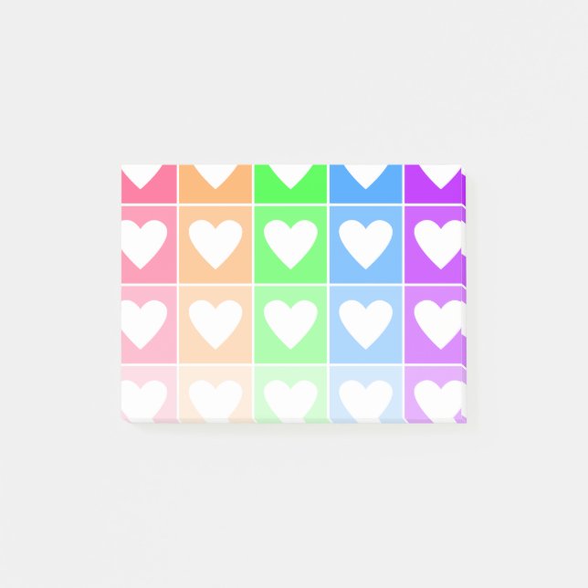 Post-it® Coeurs Ombres (Devant)