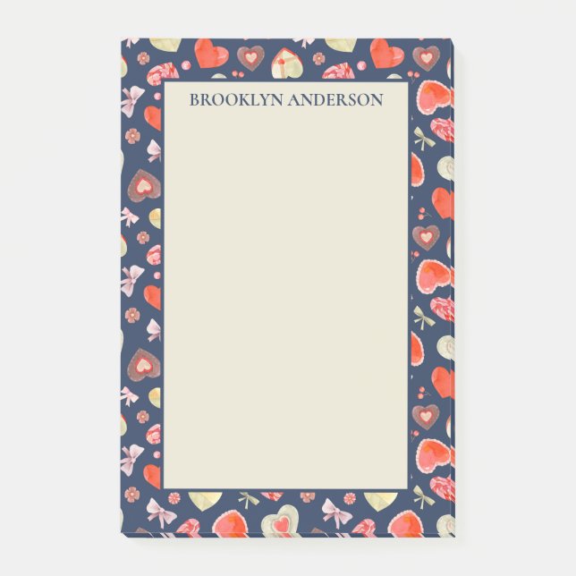 Post-it® Coeurs romantiques (Devant)