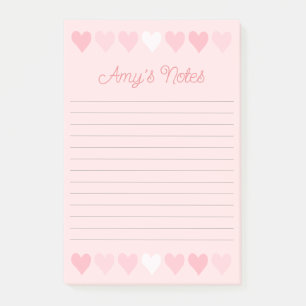Post-it® Coeurs roses doux