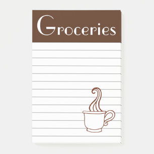 Post-it® Coffee Groceries Post It Notes