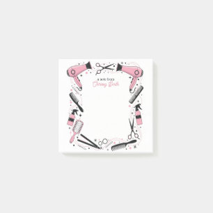 Post-it® Coiffeur Étoiles Roses Personnalisées & Paillettes