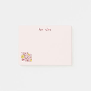 Post-it® Coin gauche Terra Cotta Bouquet délimité personnal