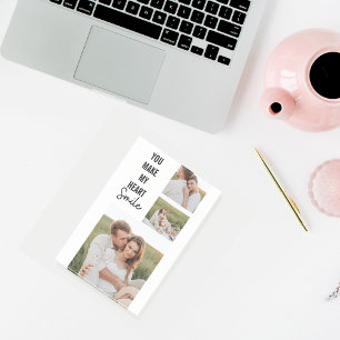 Post-it® Collage photo en couple et belle citation romantiq